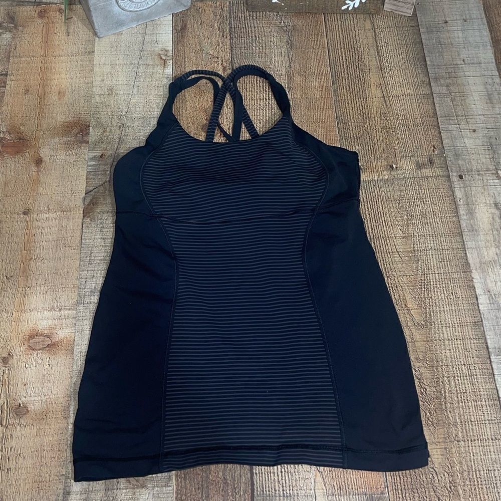 Lululemon energy tank Hyper Stripe Black / Black